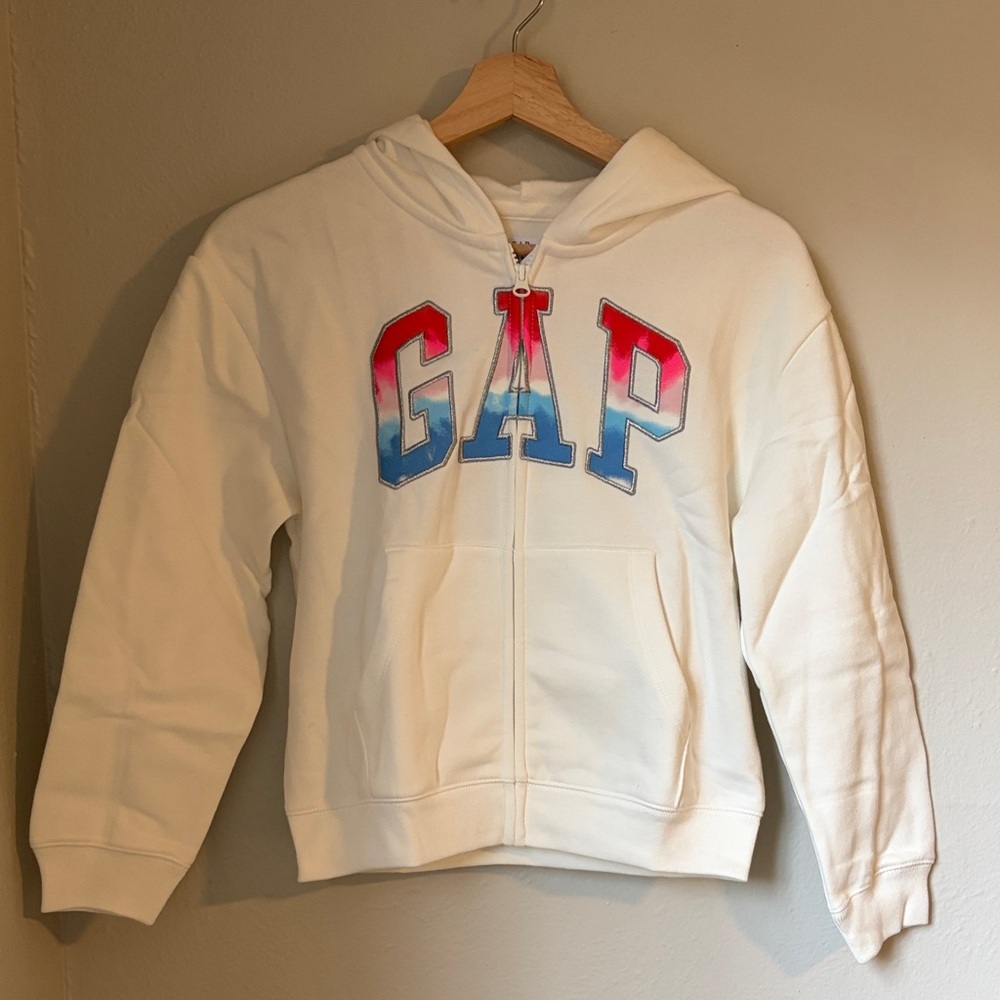 NWT GAP Kids Off-White Zip-Up Hoodie